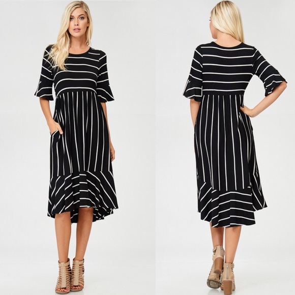 Kat's Boutique Dresses & Skirts - Lightweight Striped Dress In Sizes Small-Large